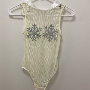 MESH SNOWFLAKE BODYSUIT